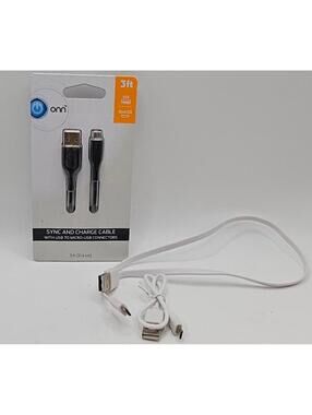 3 Charge Cables onn 3ft USB to Micro-USB Sync-New